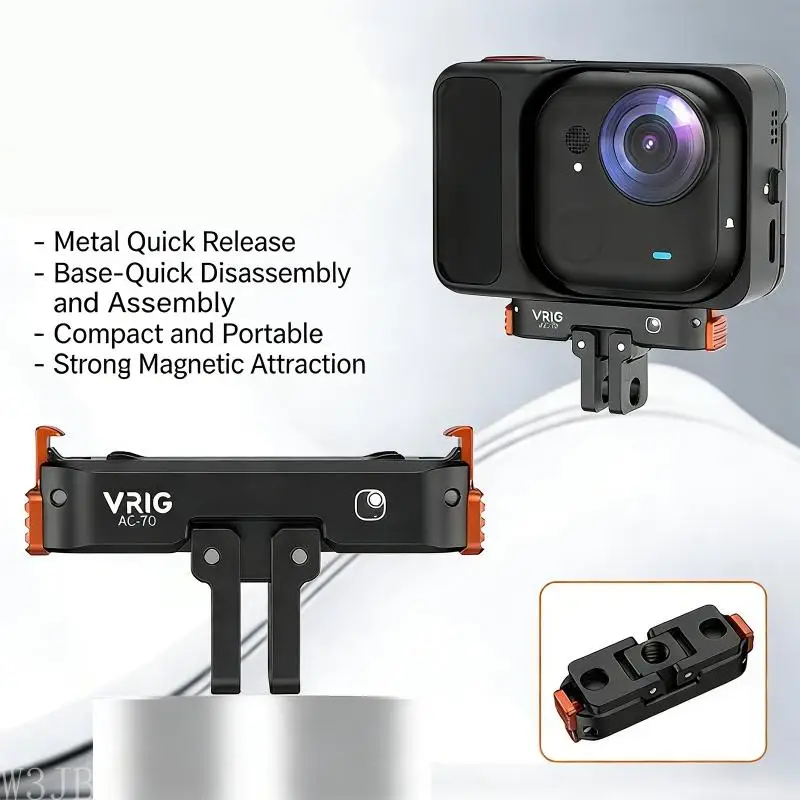 W3JB Faltbare Magnetische Quick Release Basis Für Kompakt Kameras Mount Adapter Halter Für Reisen Und Live-Streaming Szenario – Detail 5