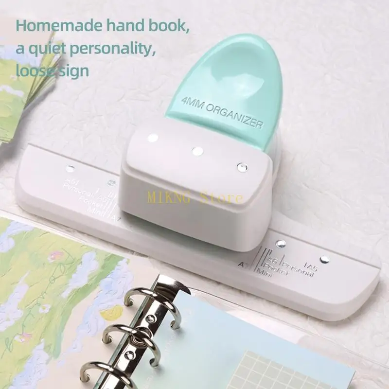 3 отверстия бумаги 4mm Horles Ручной перфунер из листового бумаги Poop Pupper для планировщиков документирует школьные