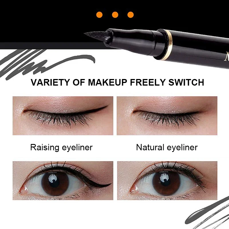 Black Liquid Eyeliner Waterproof Long Lasting Eye Liner Pencil Quick Drying Not Bloom Natural Eyeliner Liquid Pen Cosmetic Tools