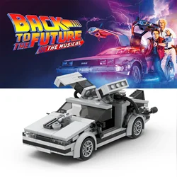 MOC 2024 Back To The Future Deloreaned Time Machine Car Building Blocks Set Speed Vehicle Bricks DIY Toys For Children Kid Gifts