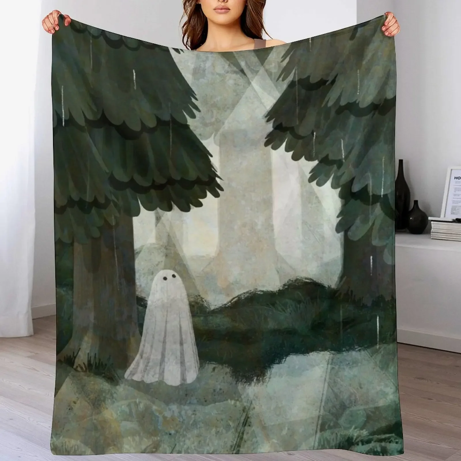 

Pine Forest Clearing Throw Blanket Polar Large Luxury Throw Beautifuls Blankets