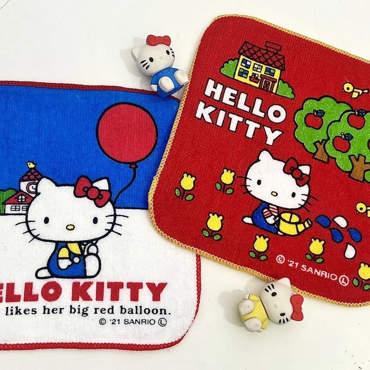 

15x15 см Kawaii милое маленькое квадратное полотенце «Hello Kitty» для девочек, мягкий носовой платок Sanrios для мытья лица, впитывающие полотенца для рук, подарок