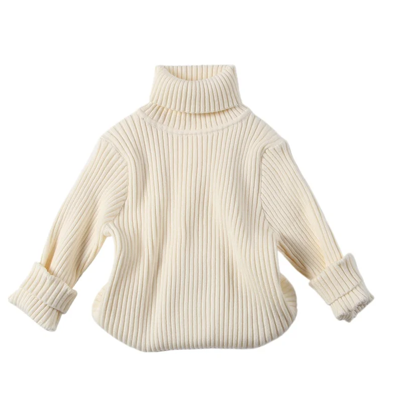 Turtle Neck Toddler Boys Sweaters Girls Pullover Warm Thermal Kids Knit Wear Winter Children's Clothes