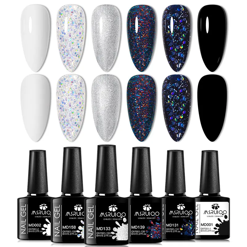 6pc Nagelgel Polish Set All-Season Ultra Gepigmenteerde Semi Permanente UV Schilderen Gel Voor Nagels Salon DIY manicure Vernis Ontwerp