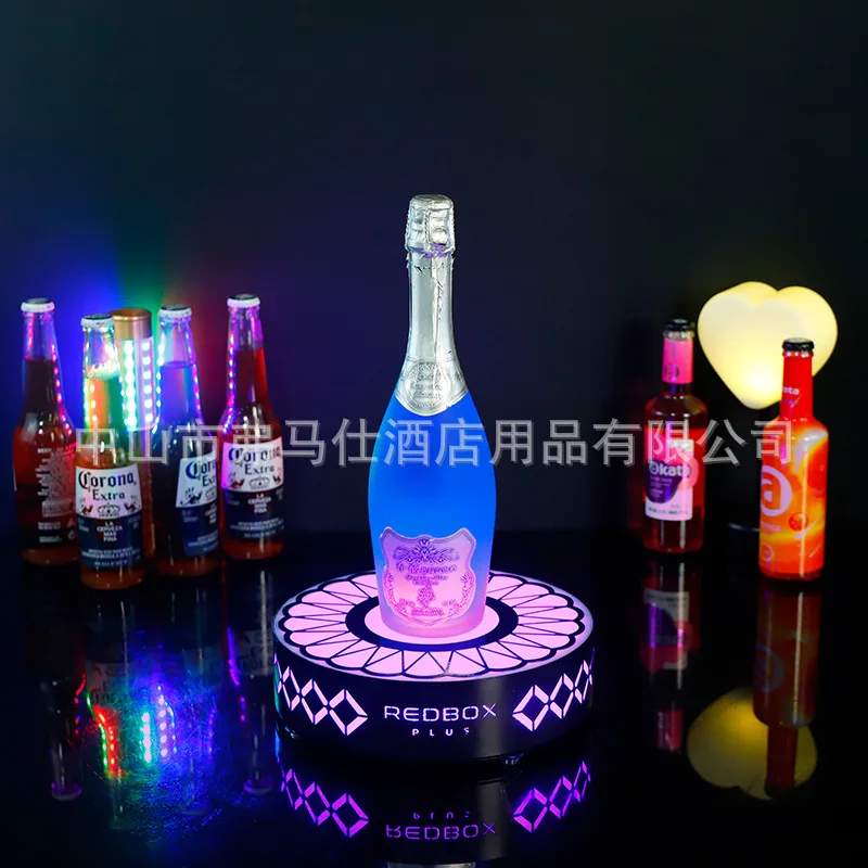 LED Luminous Bar Wine Display Rack Base, boate Personalidade Criativa, Spades A Champagne, KTV