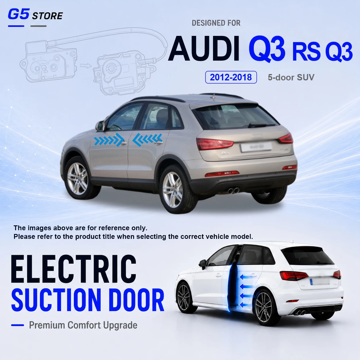 

For Audi Q3 RS Q3 1st Gen 8U 2012-2018 Car Electric Suction Door Power-assisted Closing Door Soft-close Function