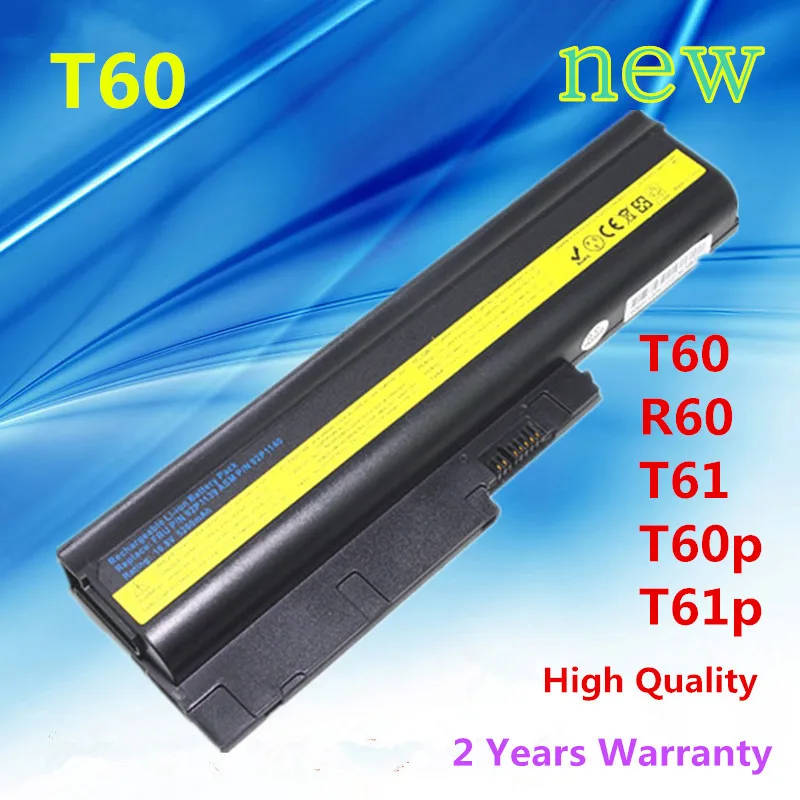 New T60  Laptop battery for IBM ThinkPad T60 R60 T61 T60p T61p 40Y6799 ASM 92P1138 92P1140 FRU 92P1137 92P1139 92P1141