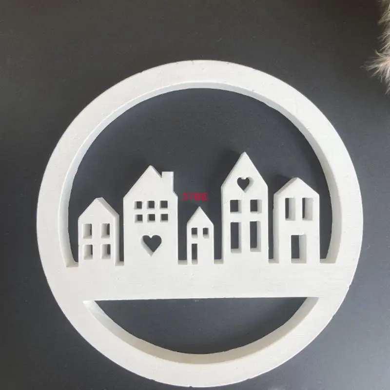 57Be Hollow House Ghilices Siliconi stampi per realizzazione decorazioni per supporto candele