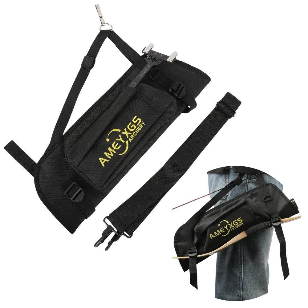 

Oxford Fabric Traditional Archery Quiver Lightweight Portable Adjustable for Recurve Bow Hunting Shooting Target Practice