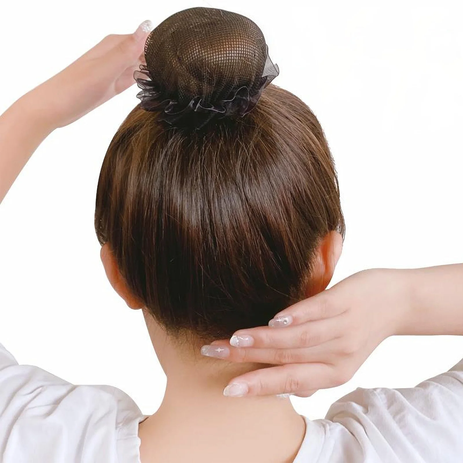 

20Pcs Hair Snood Elastic Net for Dance Wedding Party Bun Cover Invisible Hairnet Stylish Girl Snood Accessory