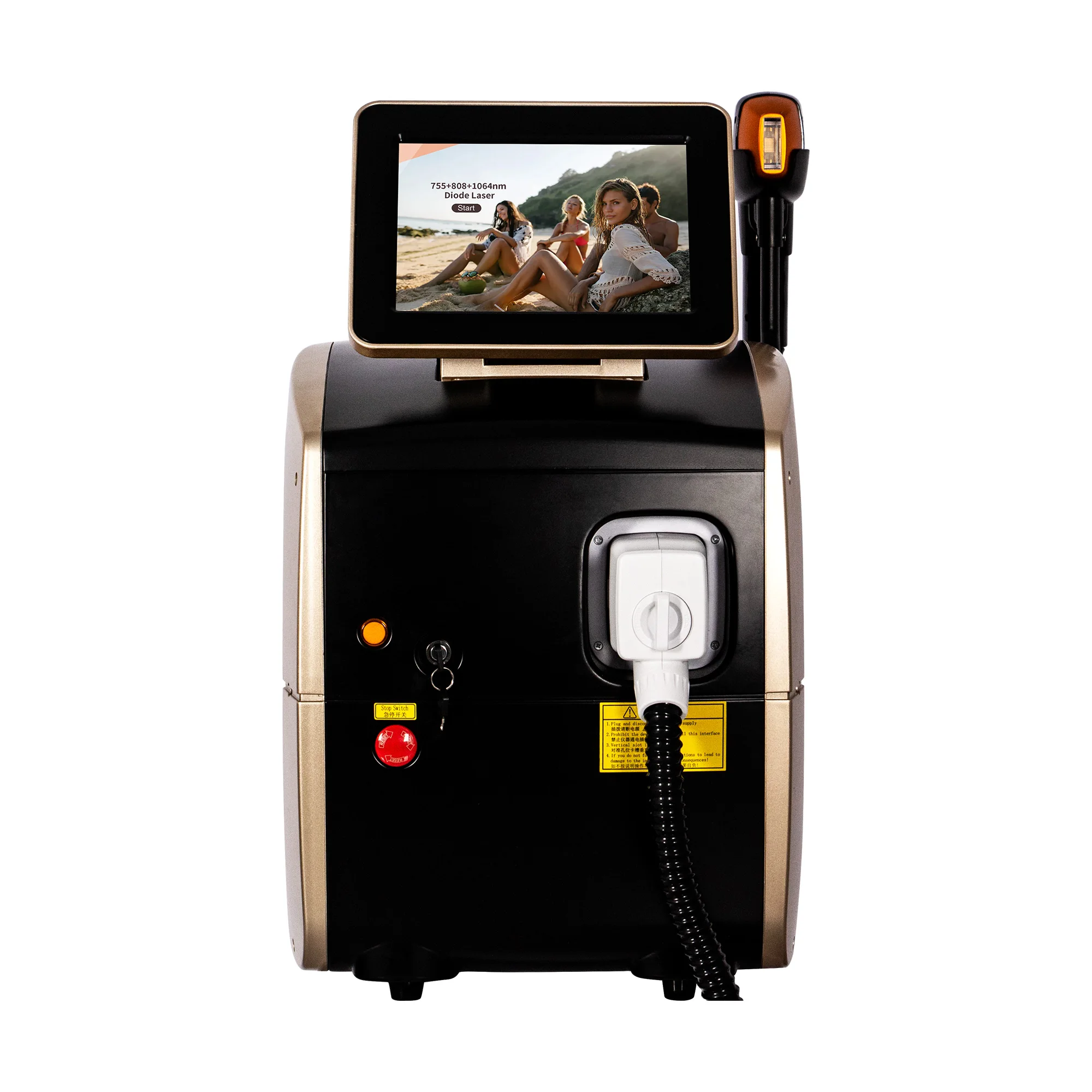 4000Wプロフェッショナル3波長ダイオードアイスチタン女性脱毛機ポータブルアレクサンダーパーマネント無痛脱毛