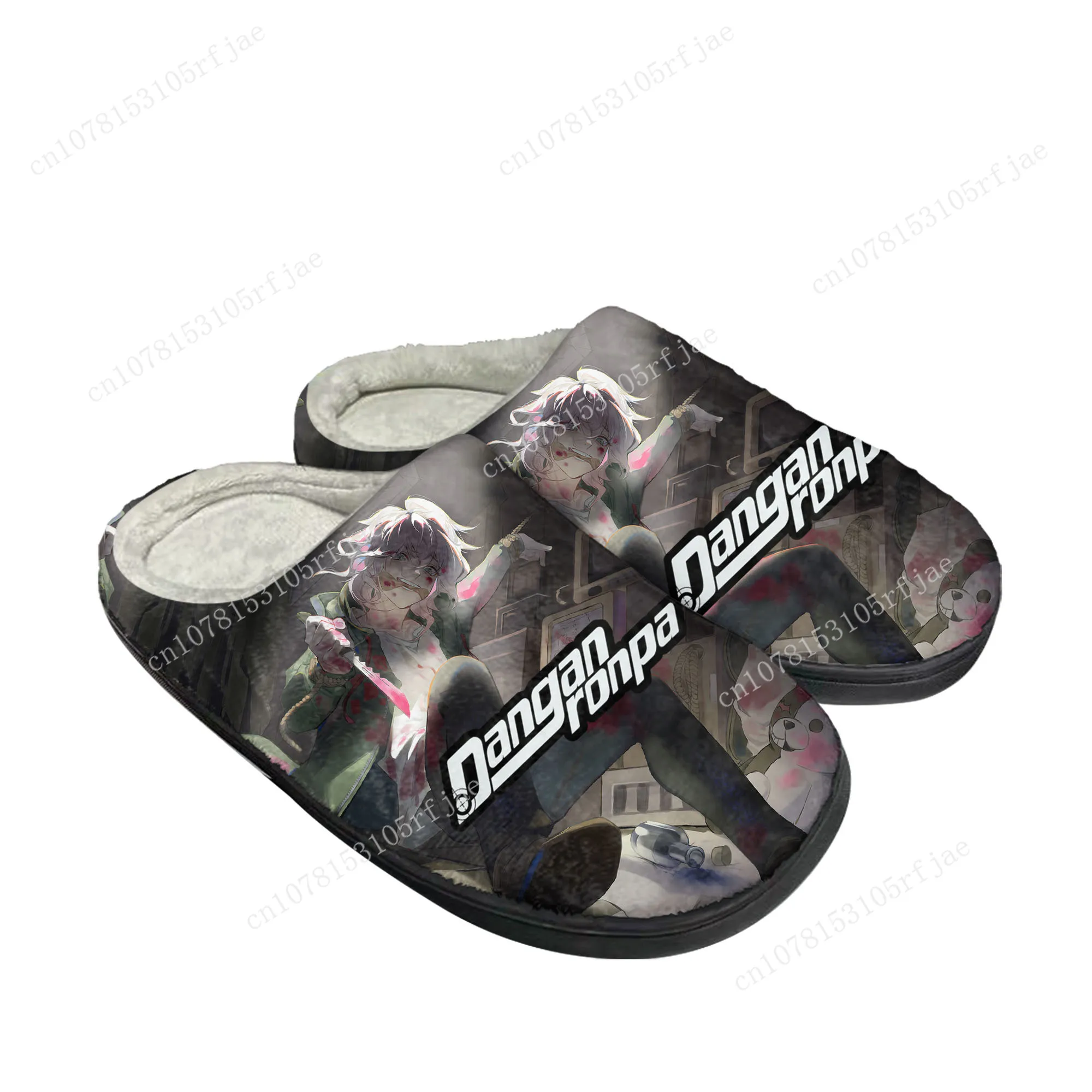 

Cartoon Game Danganronpa Komaeda Home Cotton Slippers Men Women Plush Bedroom Casual Keep Warm Shoes Fashion Tailor Made Slipper