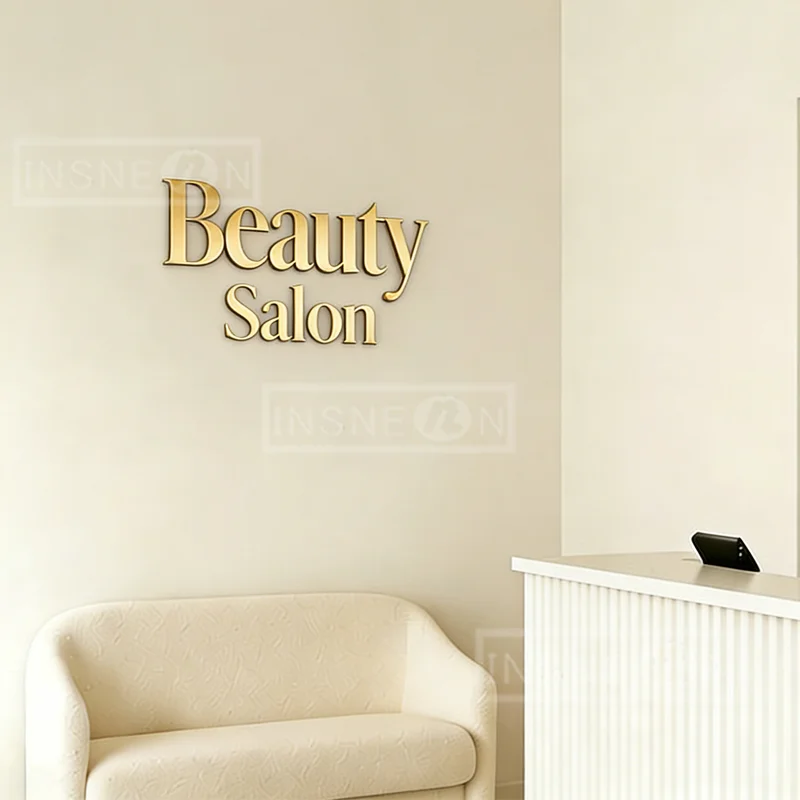 Custom 2D Metal Signs Modern Logo Metal Letters Signboard Non Illuminated Lights Advertising Led Acrylic Signs Letter Wall view 4
