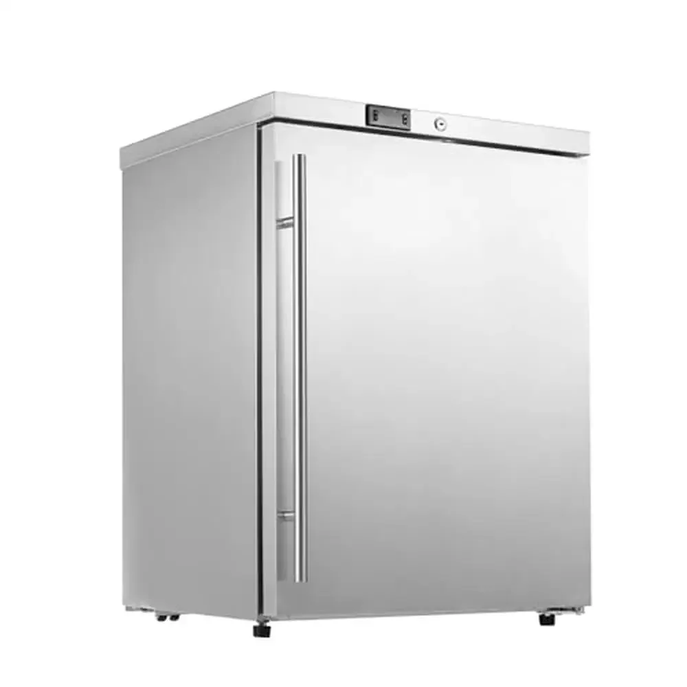 

Outdoor Under Counter Refrigerator Stainless Steel 5.4 Cu.Ft Blue LED Locks Auto-Defrost Commercial Fridge