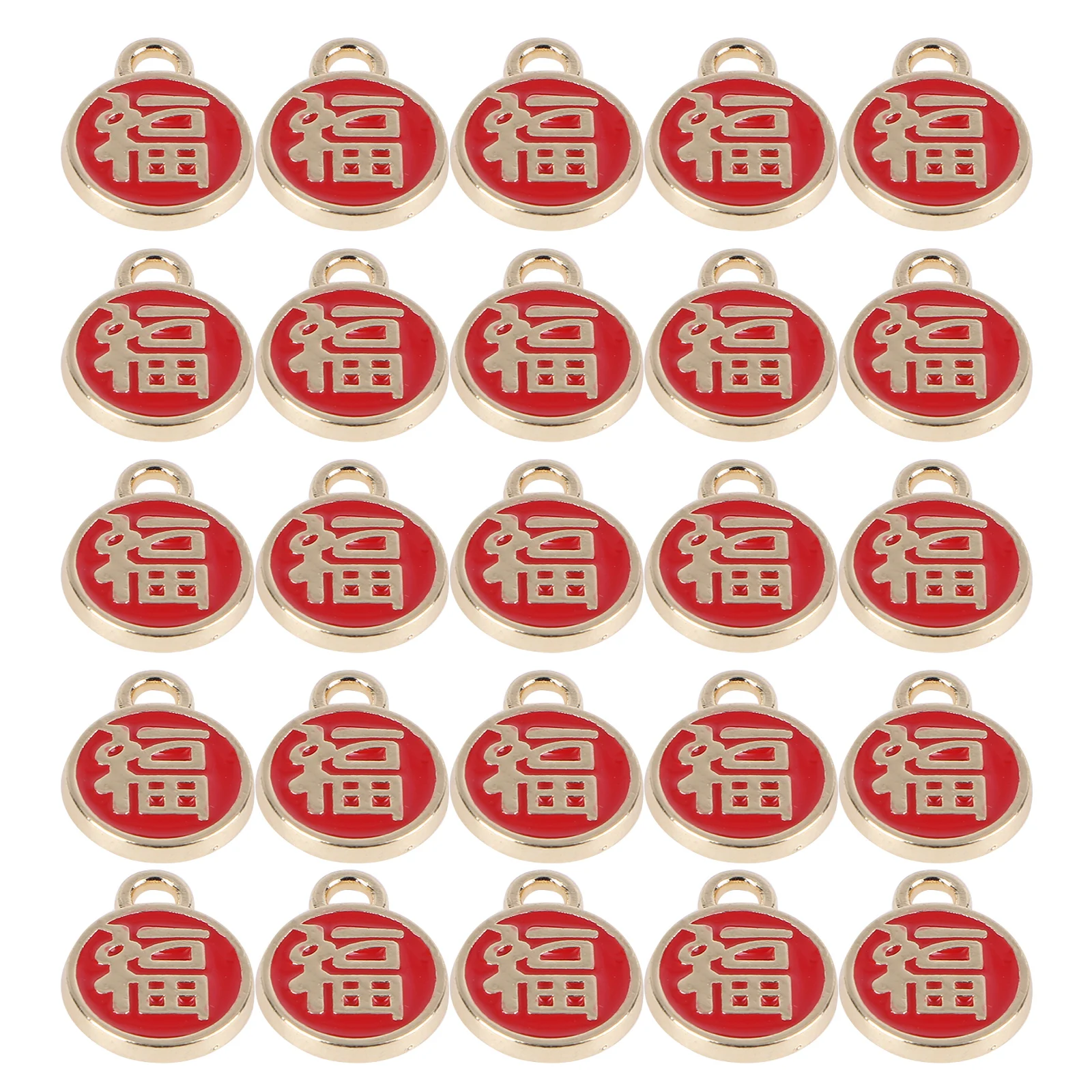 

30 Pcs Earrings Fuji Red Accessories Alloy DIY Jewelry Pendant Character Pendants
