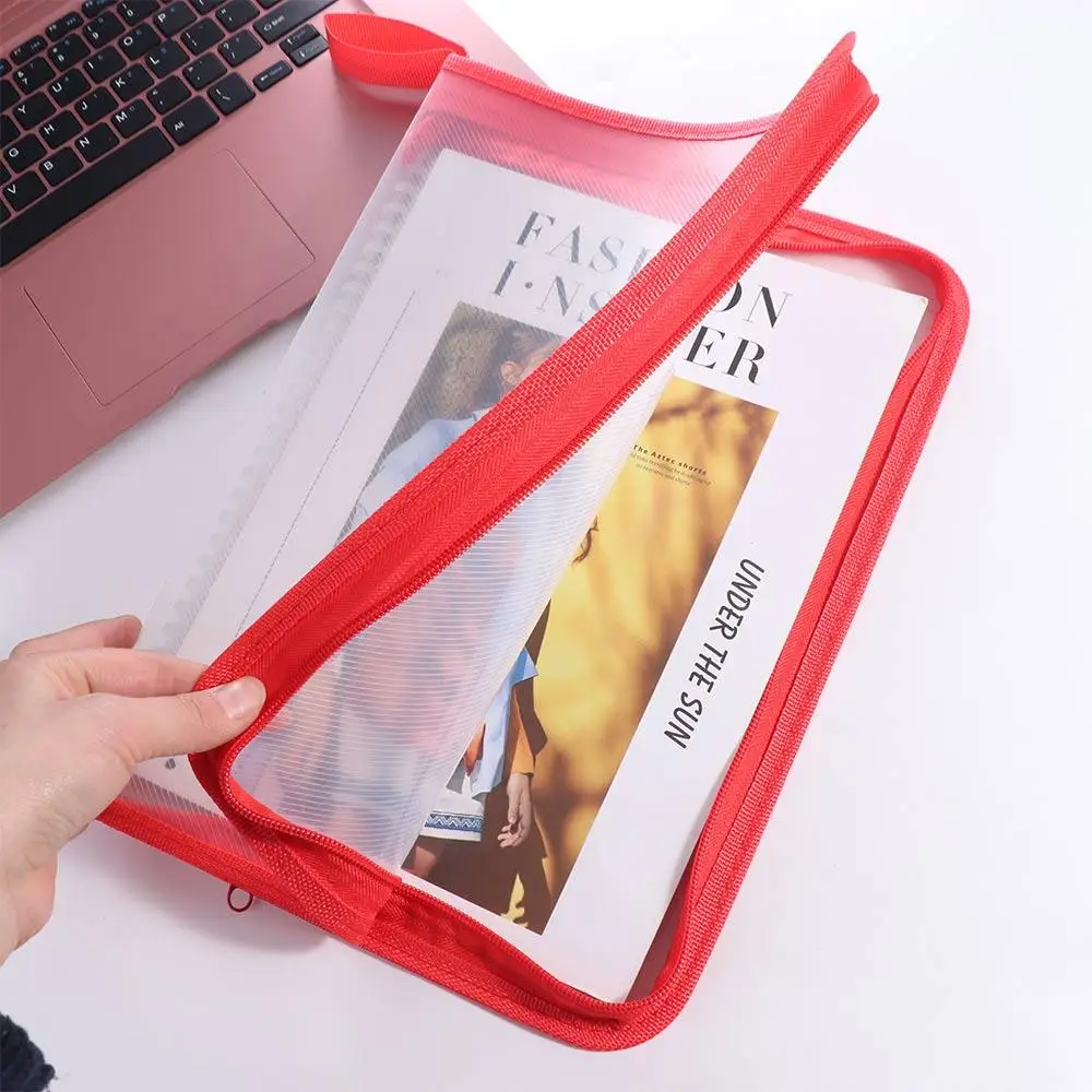

Office Stationery Textbook Storage Bags Document Bag Test Paper Folder Paper Organizer Zipper Storage Bag File Bag Folders