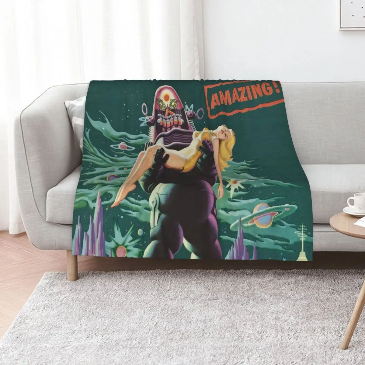 Forbidden Planet Throw Blanket Blankets Sofas Of Decoration For Baby Kid'S Luxury Designer funny gift Bed linens Blankets