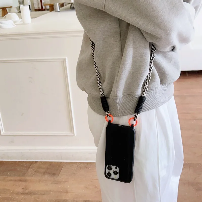 Stoßfeste Candy Lanyard Hülle für iPhone 17 16 Pro Max 14 12 11 13 15 Plus Air X XS mit Umhängekordel und weicher TPU-Abdeckung – Detail 15