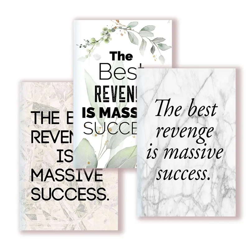 A5 Notebook Note Book Successful Attitude Dream Goals Motivational Quote - The Best Revenge Is Massive Success - Writing Pad