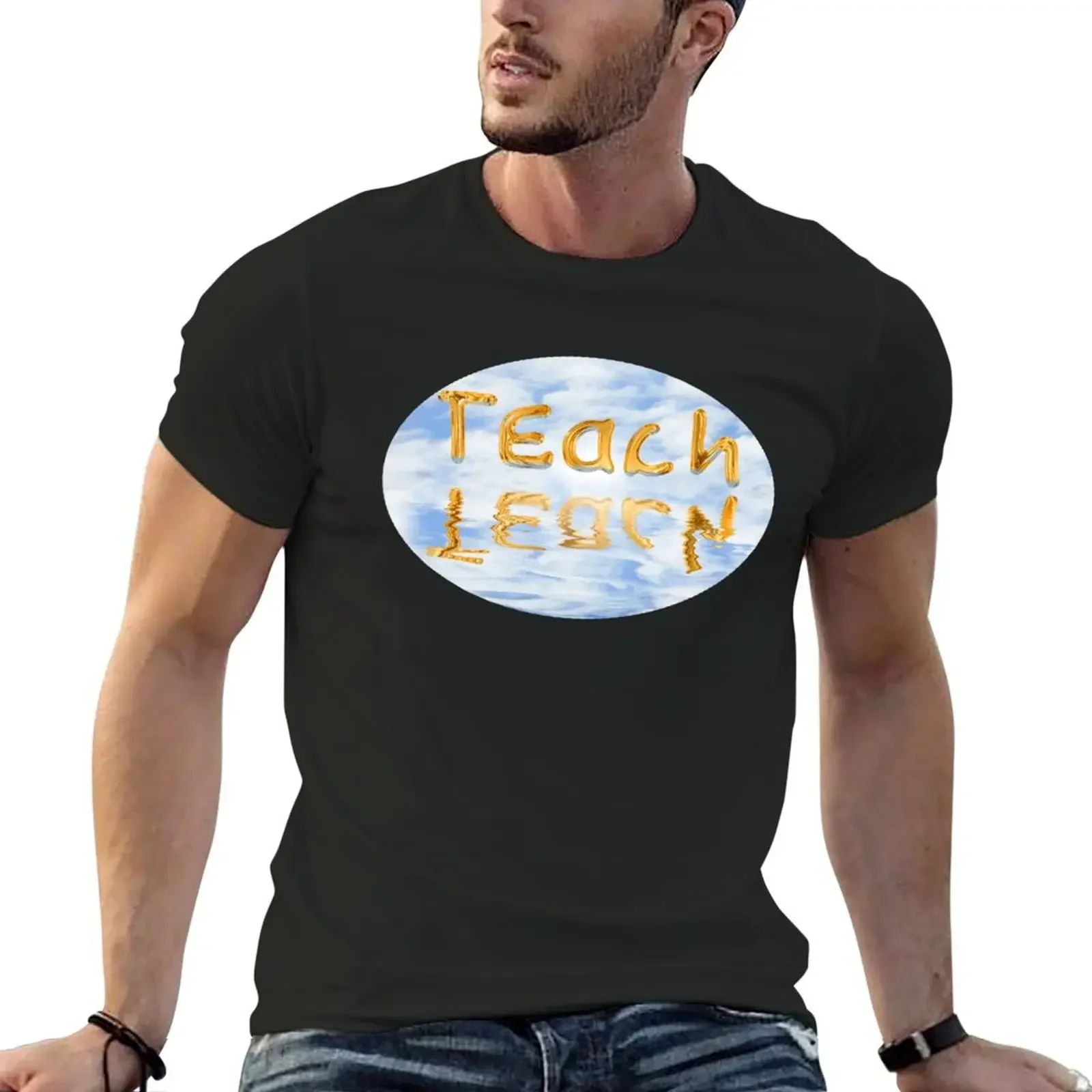 

Teach learn, a gift for teachers and students T-Shirt blacks animal prinfor boys graphics t shirts for men