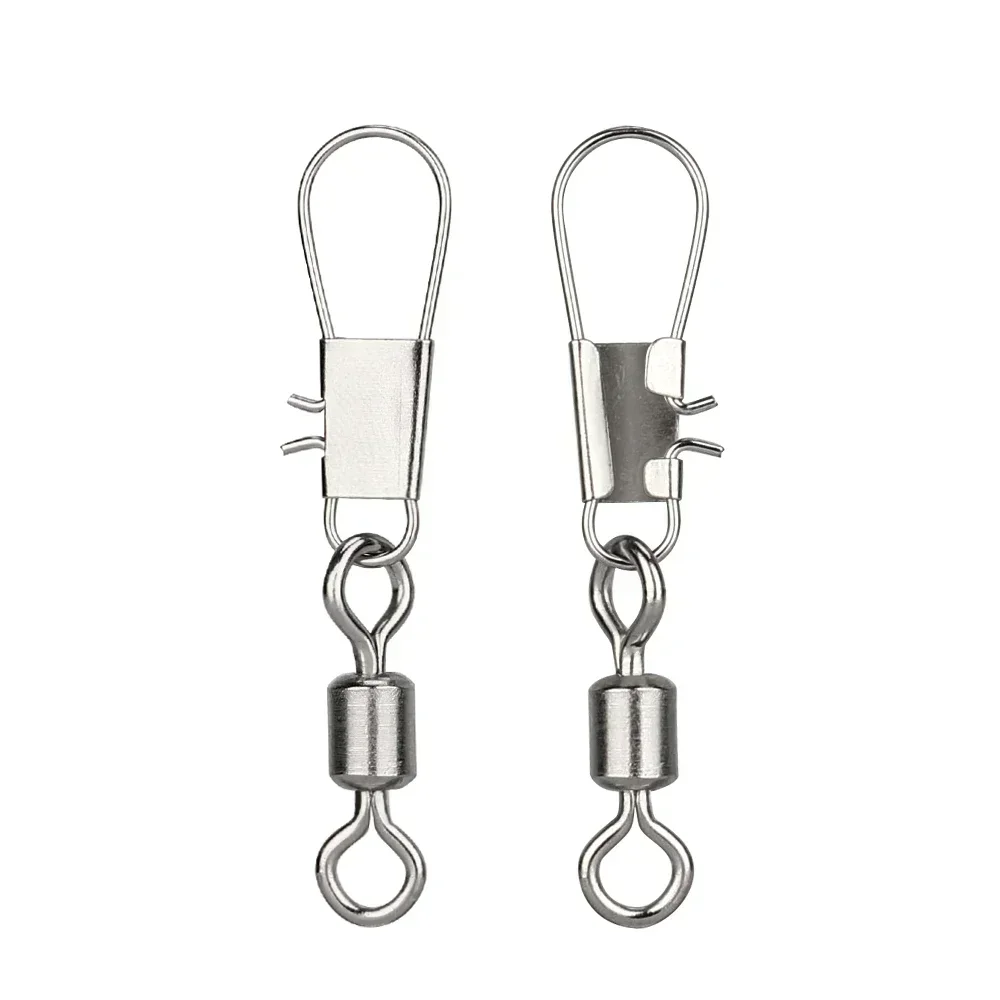 DNDYUJU 50-200 Stück Wirbel Angeln Stecker Pin Lager Rollwirbel Snap Fastlock Clips Angelhaken Angelgerät Zubehör – Detail 9