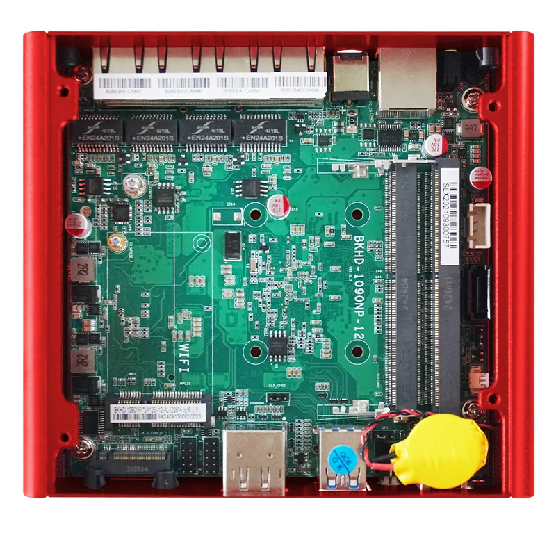 رخيصة 4 2.5 Lan Box خادم الكمبيوتر المدمج Pfsense Firewall Ddr5 Linux Soft Router J4125 N5105 N150 بدون مروحة كمبيوتر صناعي صغير