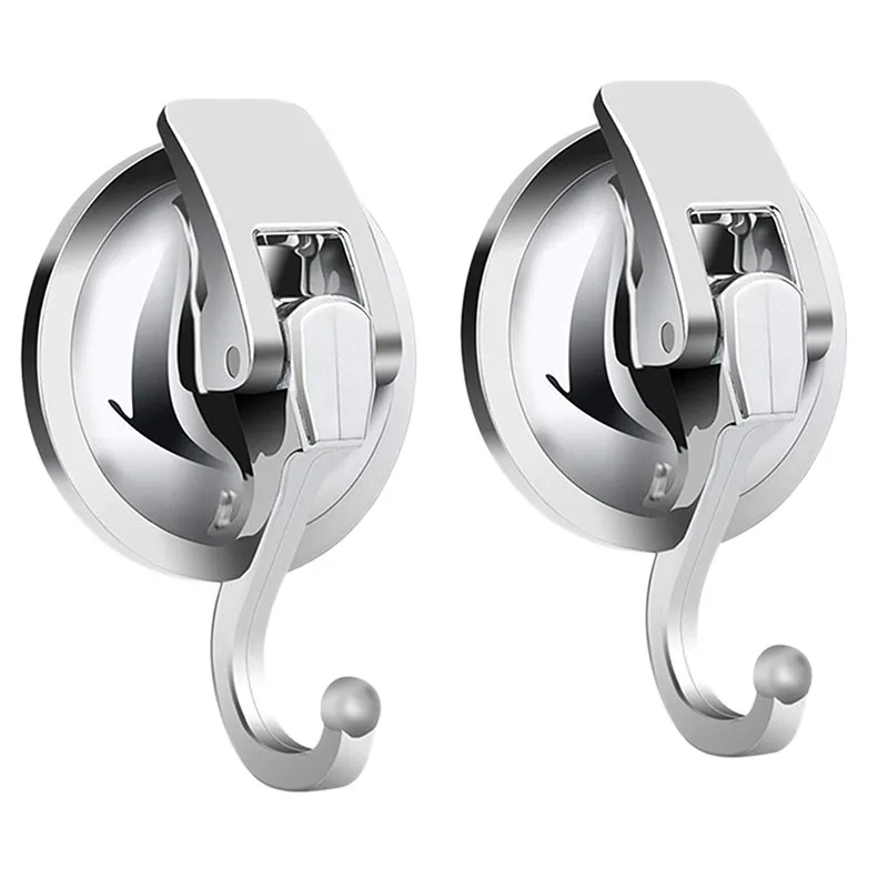 

Heavy Duty Vacuum Suction Cup Hooks (2 Pack) For Kitchen Bathroom Restroom Organization