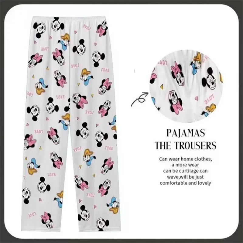 Cartoon Hello Kitty Pajamas Trousers Comfortable Cotton Home Trousers Soft Y2K Women'S Trousers Loose And Cute Straight Trousers