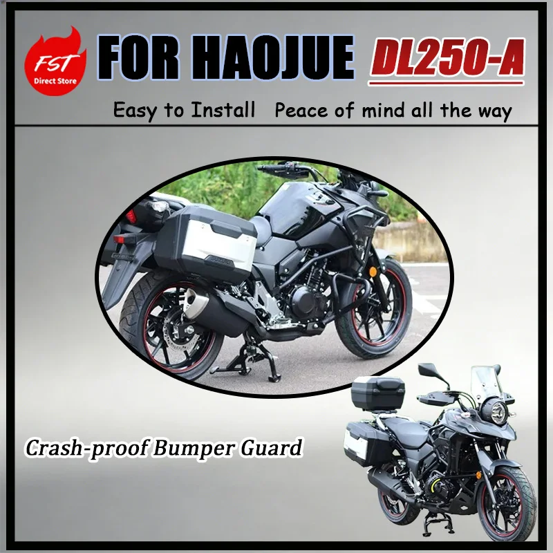 For Haojue DL250A Full-Surround Racing Crash Bar Front-Rear Upper-Lower Design Matches Body Lines Compact Aesthetic for Enhanced