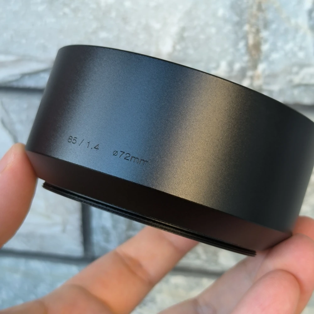 

72mm Lens Hood For ZEISS 1.4/85 Sony 85f1.4 ZA Nikon AI-S 85f1.4 Canon 85f1.2L Metal Lens Hood Lens Cap Replaces Accessories