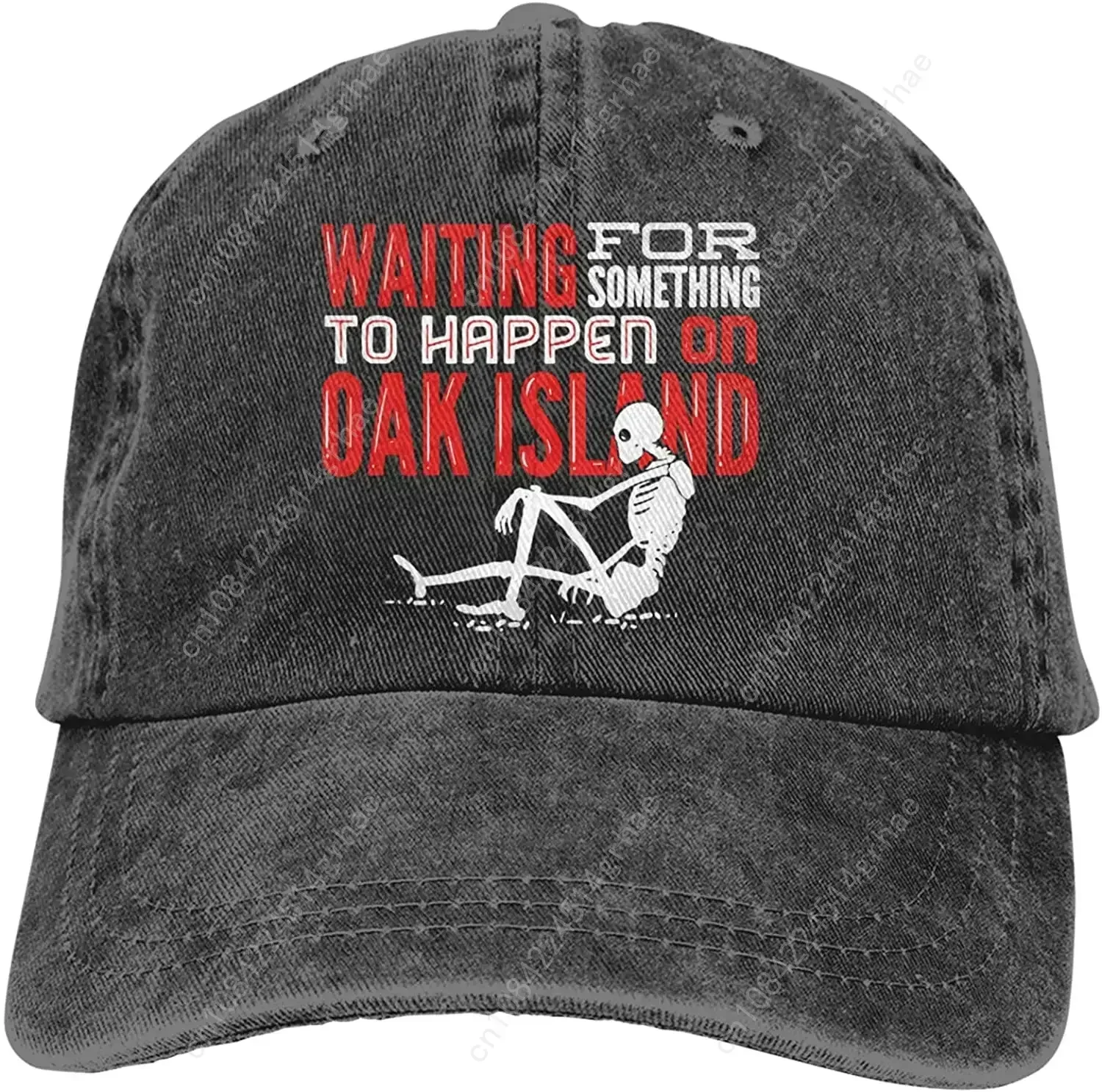 Waiting for Something to Happen On Oak Island Dad Hats Adjustable Baseball Cap Denim Vintage Hat Outdoor Strapback Cap