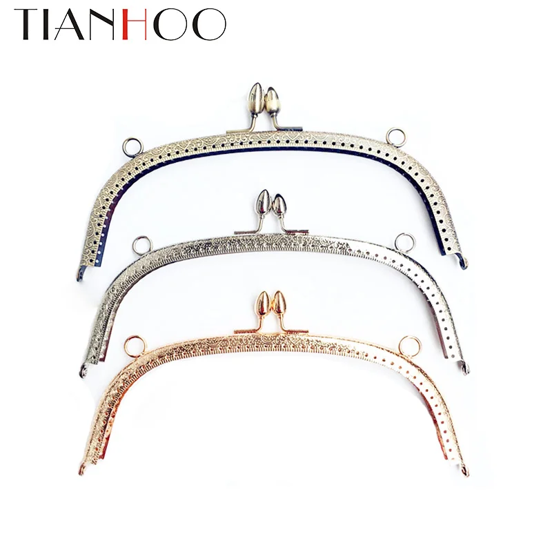 

8.5cm 20cm Metal Purses Frame Clasp Lock Bag Handle Bronze for Clutch Hardware Accessories