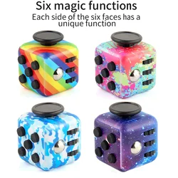 Six new and unique Rubik's Cube Stress Relief Set, Unlimited Finger Rubik's Cube Dice Adult and Children's Toys