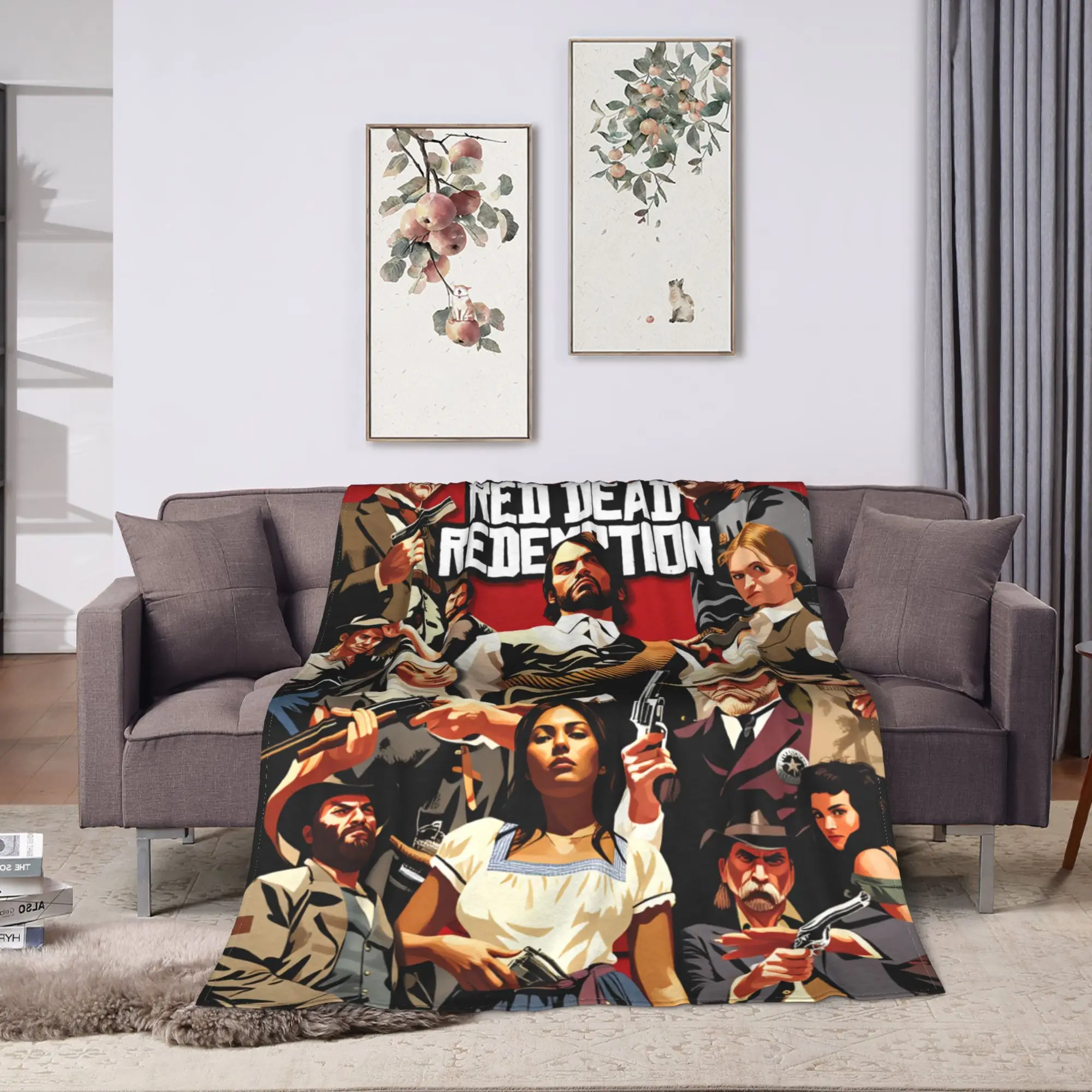 مورغان هارتس ويست كاوبوي البطانيات لينة الدافئة الجمالية أفخم رمي بطانية للأطفال الكبار الأريكة السرير الفانيلا المفرش غطاء السرير #2