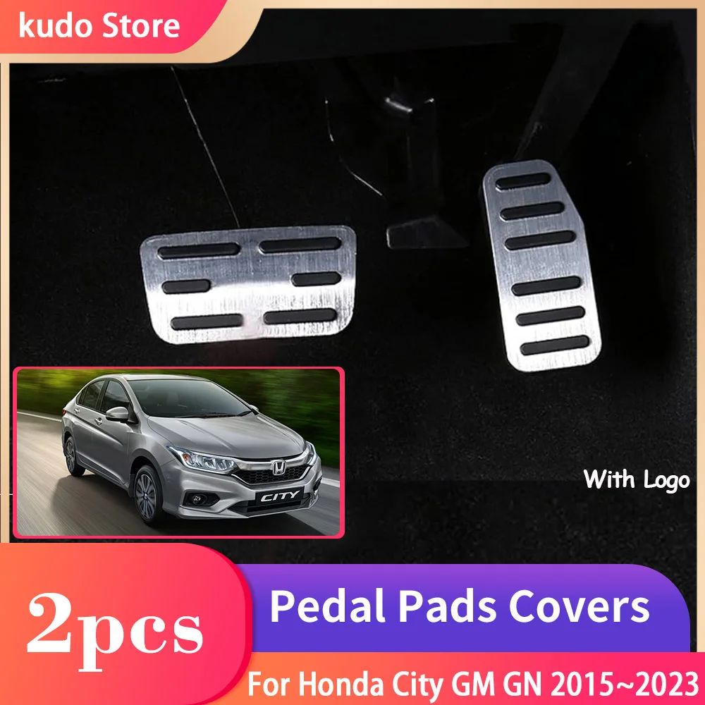 

Car Foot Pedals for Honda City Grace Ballade GM GN 2015~2023 Fuel Brake Accelerator Covers No Drilling Parts Interior Acessories