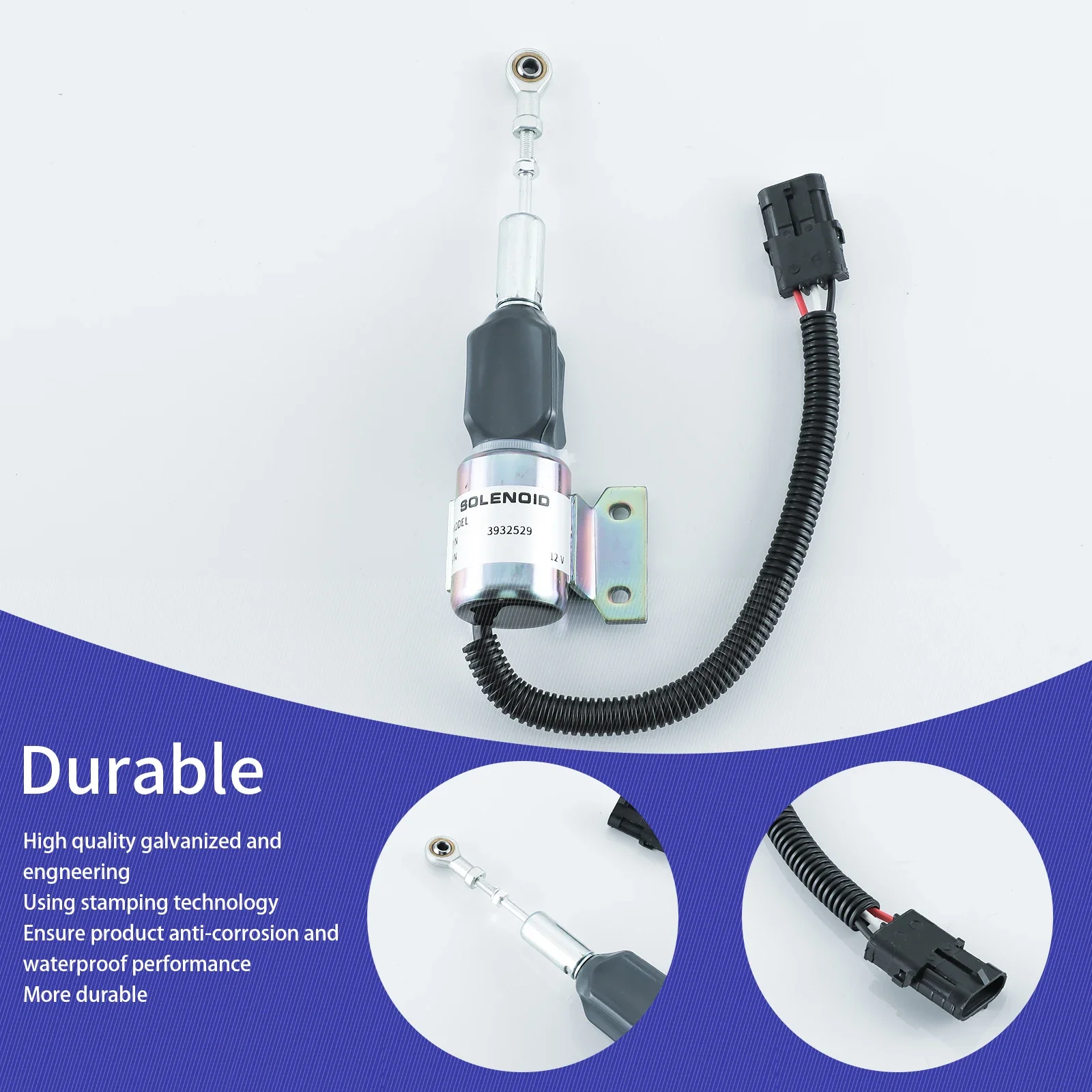 3932530 24V Fuel Shut Off Solenoid 3939701 SA-4756-24 SA-4891-24 For Komatsu PC200-6 Hyundai R250-7 R220-5 R210-3 Stop Solenoid