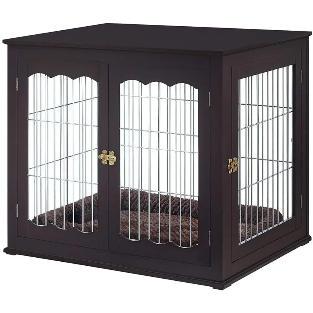 

Dog House Crate for Medium Large Dogs Indoor Aesthetic Dog Stuff Kennel Modern Decorative Wood Wire Pet House Dog Cage