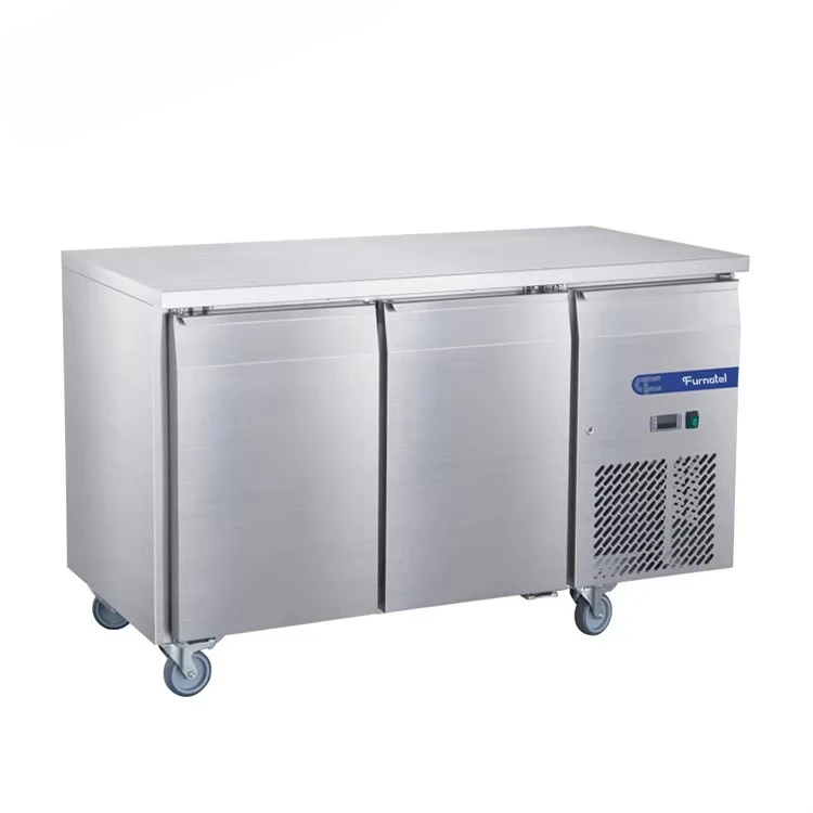 2 Doors Fancooling Undercounter Refrigerator Restaurant Stable Operation Commercial Kitchen Freezing Equipment