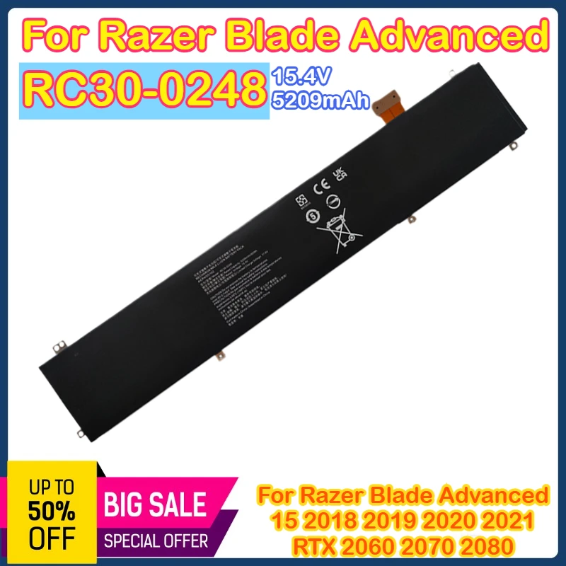 

RC30-0248 ForFor Razer Blade Advanced RC30-0248 Blade 15 Elite Edition Mercury Edition Mercury Edition RZ09-0238 Laptop Battery