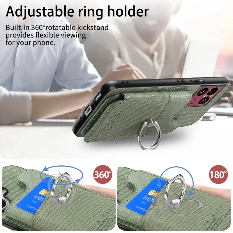 Cover For Sony Xperia 1VIII PU Leather Flip Wallet Card Slot Case For Sony Xperia 1 VIII Magnetic Ring Holder Shockproof Bumper view 5