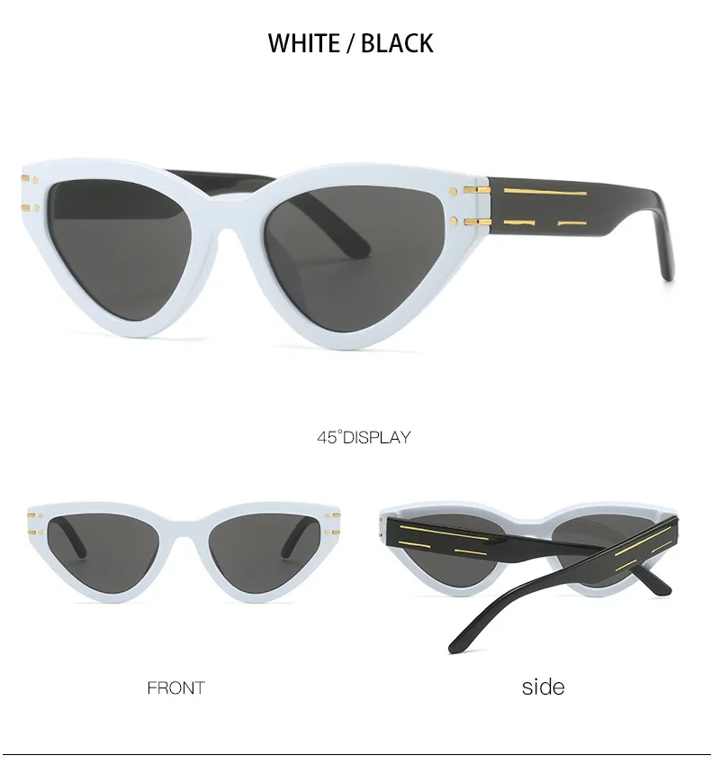 Vintage Cat Eye Sonnenbrille Frauen Männer 2024 Marke Designer Mode Goggle Sonnenbrille Weibliche Trends Shades Außerhalb Brillen UV400 – Detail 11