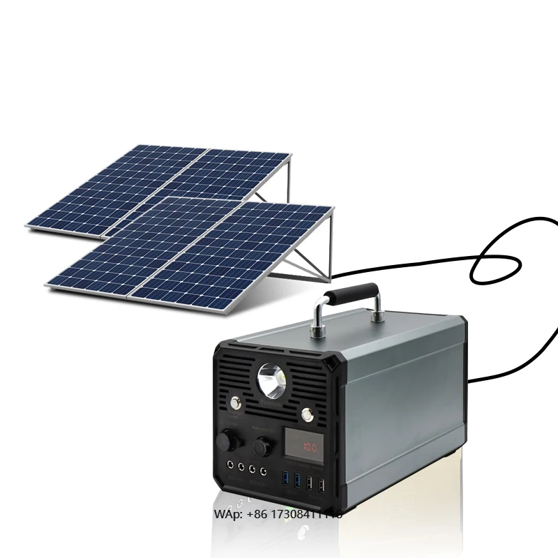 1000W Power Supply Portable Solar Generator 12v 40ah 480wh Charging Camping 220v Portable Power Station