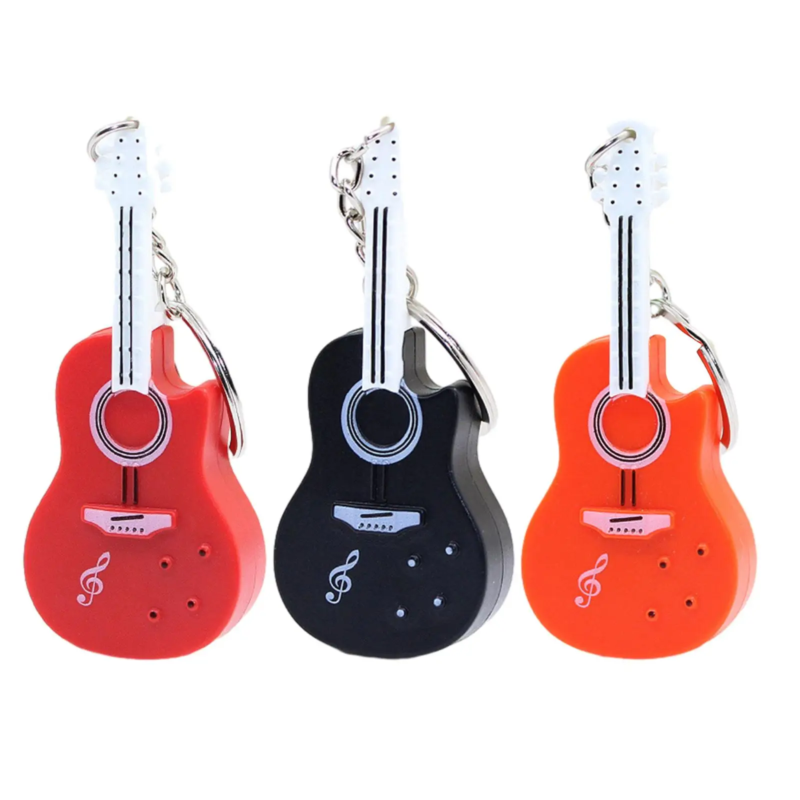 2-6pack Small Guitar Keychain Keyring Creative for Bag Cars Rearview Mirror