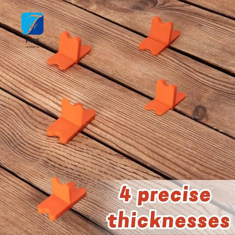 A55F-9Pcs Deck Spacer Tool Set - 4 Thicknesses Deck Board Spacers, For Pressure Treated Composite Decking