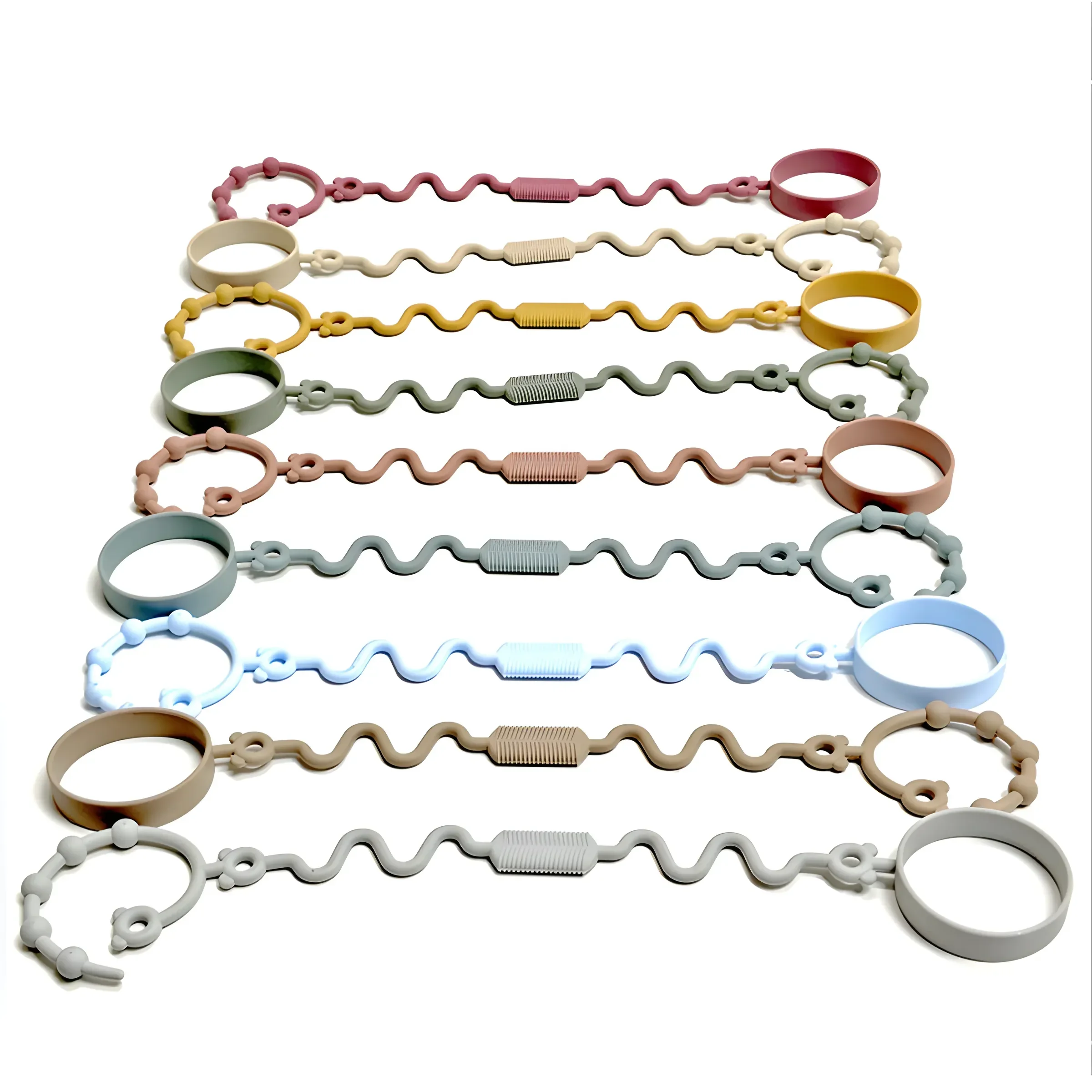 Baby special anti-loss chain food-grade children pacifier anti-drop chain teether toys water cup strap anti-loss rope image 3