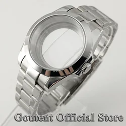 Goutent 실버 사파이어 글래스 시계 케이스, 무브먼트 시계 다이얼, NH34, NH35, NH36, ETA2824, PT5000 에 적합, 36mm, 39mm
