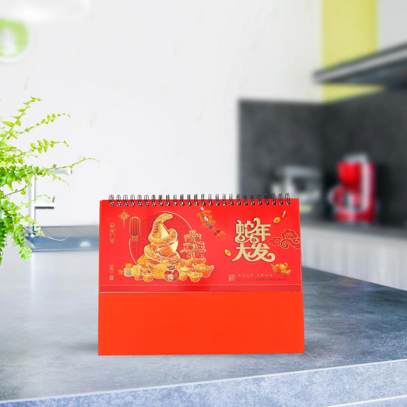 

Chinese Style 2025 Standing Flip Desk Calendar Monthly Planner Year of The Snake New Year Decoration Desk Calendars