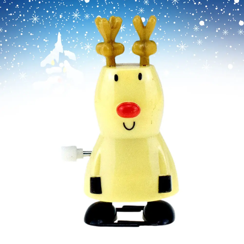 

Рождественская заводная игрушка: забавный желтый ходячий олень для детей, прикол, подарок для вечеринки, практичный шуточный сувенир, рождественская заводная игрушка-животное