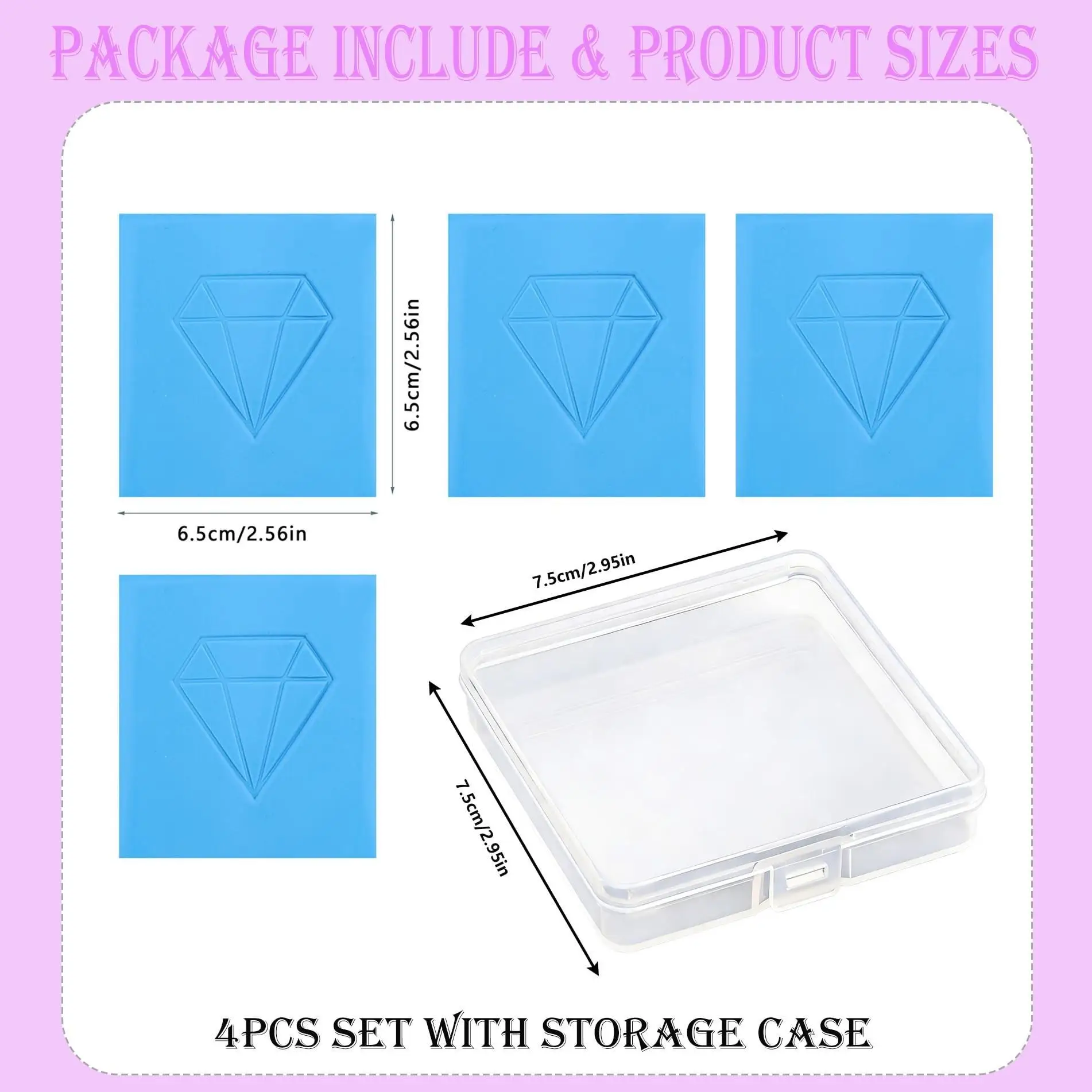 Adult Diamond Painting Kit with Special Long-Lasting Sticky Clay, 4-Piece Set, Strong Adhesive Clay Glue, with Storage Box, Suitable for Diamond Painting Accessories and Tools