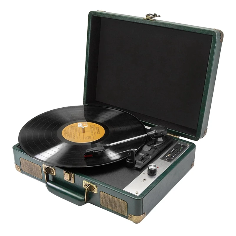 

Vintage Vinyl Record Player Gramophone Phonograph Portable AC100-240V Antique Stereo Record Player EU Plug